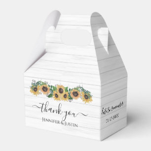 Caja Para Regalos Boda de girasol otoñal personalizado