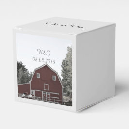 Caja Para Regalos boda de granero rojo casero rústico
