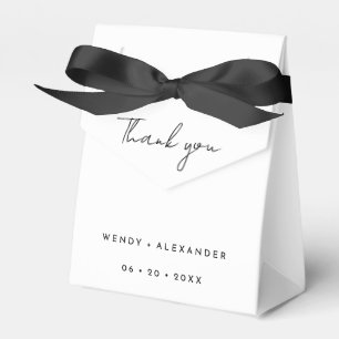 Caja Para Regalos Boda de guiones blancos modernos gracias