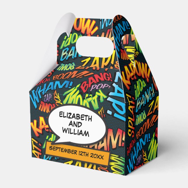 Caja Para Regalos Boda de historietas divertida de moda (Front Side)