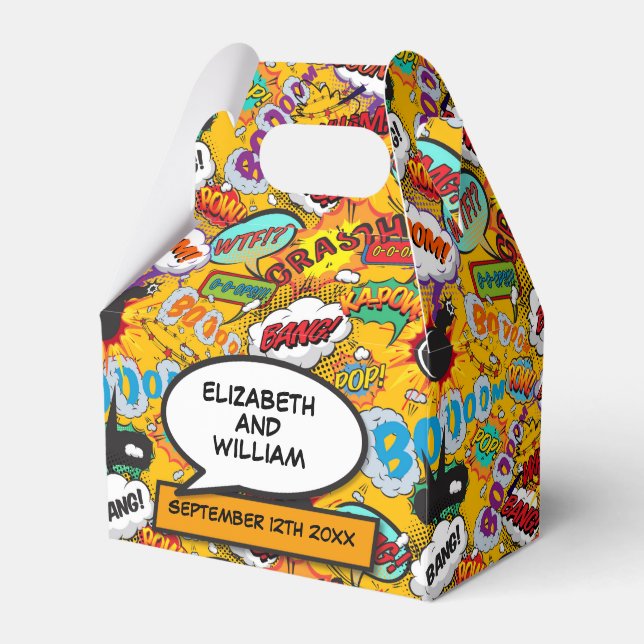 Caja Para Regalos Boda de historietas divertidos y modernos (Front Side)