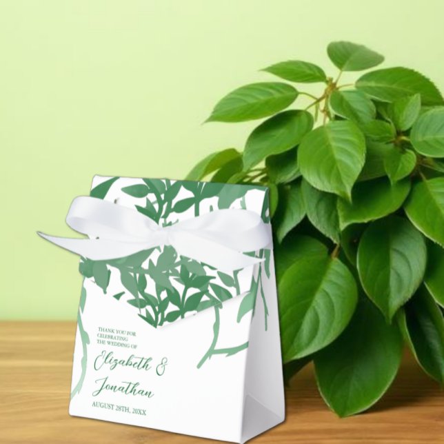 Caja Para Regalos Boda de Hojas Botánicas Rústicas (Subido por el creador)