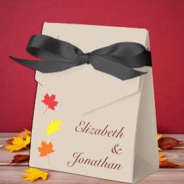 Caja Para Regalos Boda de hojas de otoño