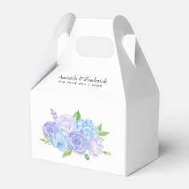 Caja Para Regalos Boda de Hortensia Azul y Lavanda Claro