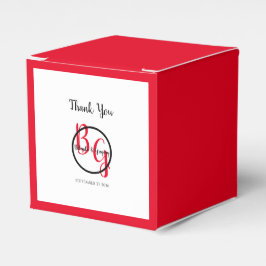 Caja Para Regalos Boda de Iniciales Personalizadas Sencillas