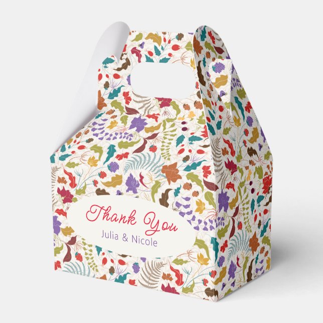 Caja Para Regalos Boda de Jardín de Flores Exóticas Rosa Woods (Front Side)