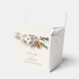 Caja Para Regalos Boda de jardín floral de flores de pino de inviern