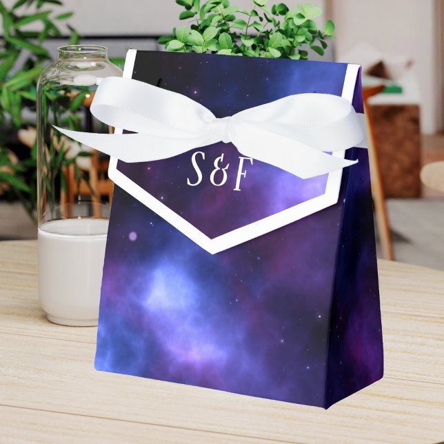 Caja Para Regalos Boda de la galaxia púrpura de la nebulosa espacial (Subido por el creador)