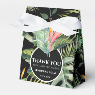 Caja Para Regalos Boda de la Heliconia Tropical Hawai Gracias Bolsa