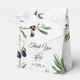 Caja Para Regalos Boda de la isla griega mediterránea de hojas de ol