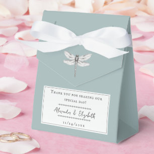 Caja Para Regalos Boda de la libélula verde azulada