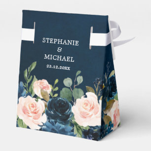 Caja Para Regalos Boda de la Marina Azul Rubor Rosa Rosa Boho