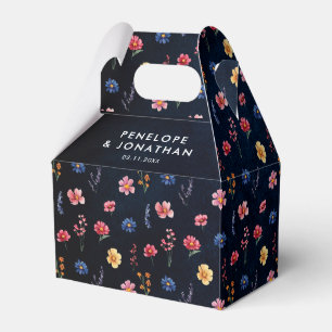 Caja Para Regalos Boda de la Marina Floral Boho, un país rústico de 
