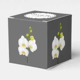Caja Para Regalos Boda de las orquídeas blancas gracias