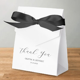 Caja Para Regalos Boda de Lazo Negro Elegante