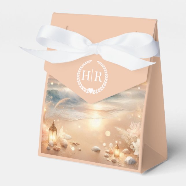 Caja Para Regalos Boda de los sueños de sol y espuma costera (Front Side)
