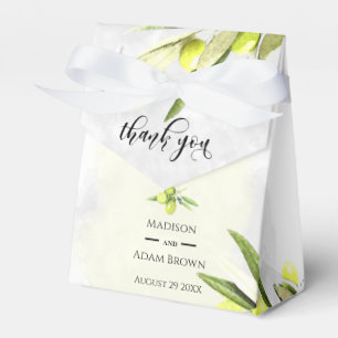 Caja Para Regalos Boda de marcas acuáticas de oliva Gracias