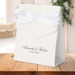 Caja Para Regalos Boda de marfil de caligrafía elegante