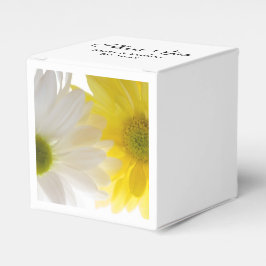 Caja Para Regalos Boda de Margaritas Amarillas y Blancas