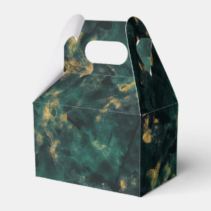 Caja Para Regalos Boda de Mármol de oro verde esmeralda