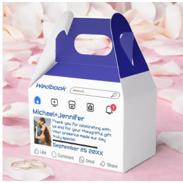 Caja Para Regalos Boda de mensajes de Personalizados de medios socia