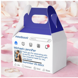 Caja Para Regalos Boda de mensajes de Personalizados de medios socia
