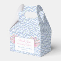 Boda De Moda De Chinoiserie Azul Y Rosa Preppy