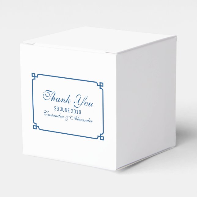 Caja Para Regalos Boda de Moda de Deco Azul Lapis (Costado Anverso)