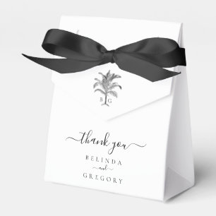 Caja Para Regalos Boda de monograma de palmeras tropicales minimalis