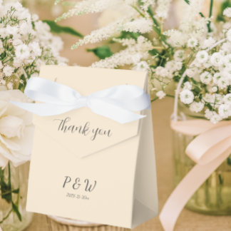 Caja Para Regalos Boda de monograma personalizado a color champagne