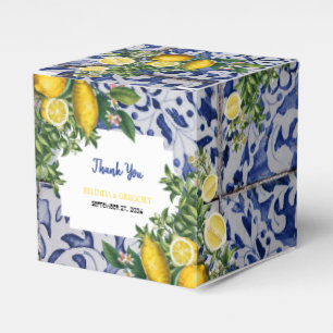 Caja Para Regalos Boda de mosaicos portugueses de lemones mediterrán