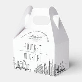 Caja Para Regalos Boda de Nashville | Línea de la ciudad