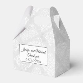 Caja Para Regalos Boda de nombres personalizados de Damask elegantes