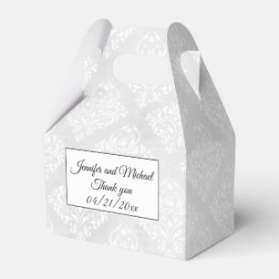 Caja Para Regalos Boda de nombres personalizados de Damask elegantes