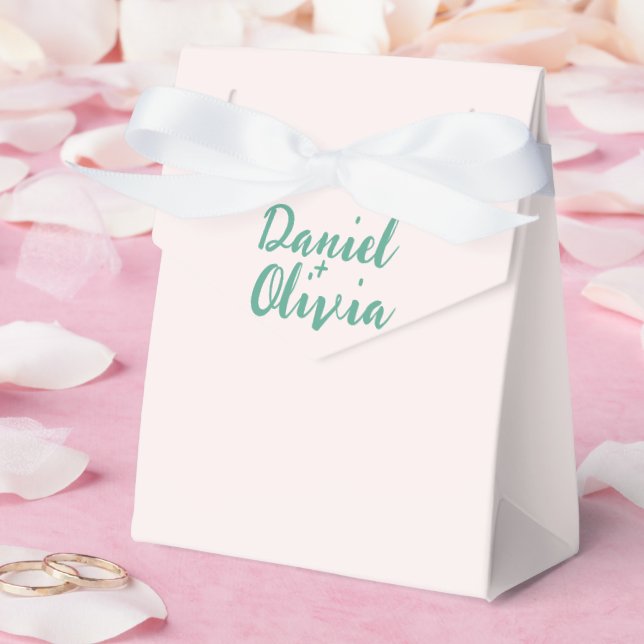 Caja Para Regalos Boda de onda rosa y verde (Boda)