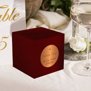 Caja Para Regalos Boda de oro burdeos de lujo formal gracias