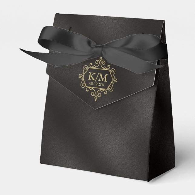 Caja Para Regalos Boda de oro filigrí fino ID871 (Front Side)