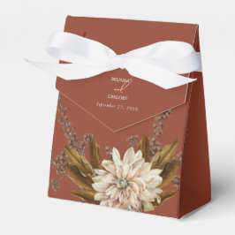 Caja Para Regalos Boda de otoño de color de agua de terracota floral