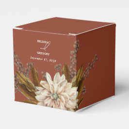 Caja Para Regalos Boda de otoño de color de agua de terracota floral
