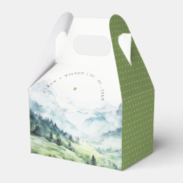 Caja Para Regalos Boda de paisajes de montaña de nieve de color agua