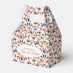 Caja Para Regalos Boda de Paisley Botánica Floral Artística de Lujo