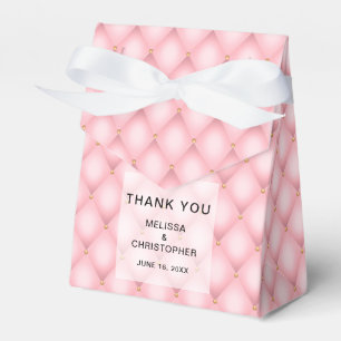 Caja Para Regalos Boda De Patrón De Diamantes De Color Rosa De Lujo