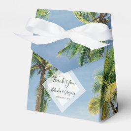 Caja Para Regalos Boda de Playa Tropical Palm Trees