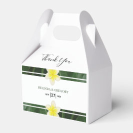 Caja Para Regalos Boda de Plumeria Frangipani Amarillo