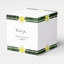 Caja Para Regalos Boda de Plumeria Frangipani Amarillo
