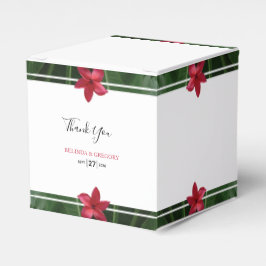 Caja Para Regalos Boda de Plumeria Frangipani Roja