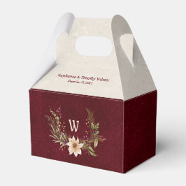 Caja Para Regalos Boda de Poinsettia y Berries