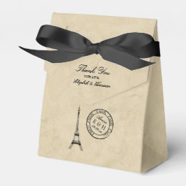 Caja Para Regalos Boda de Postmark de la Torre Eiffel Vintage