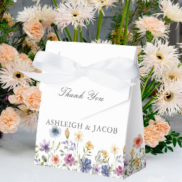 Caja Para Regalos Boda de primavera elegante con flores silvestres p