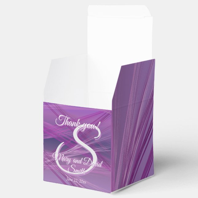 Caja Para Regalos Boda de Purple Streaks (Abierto)